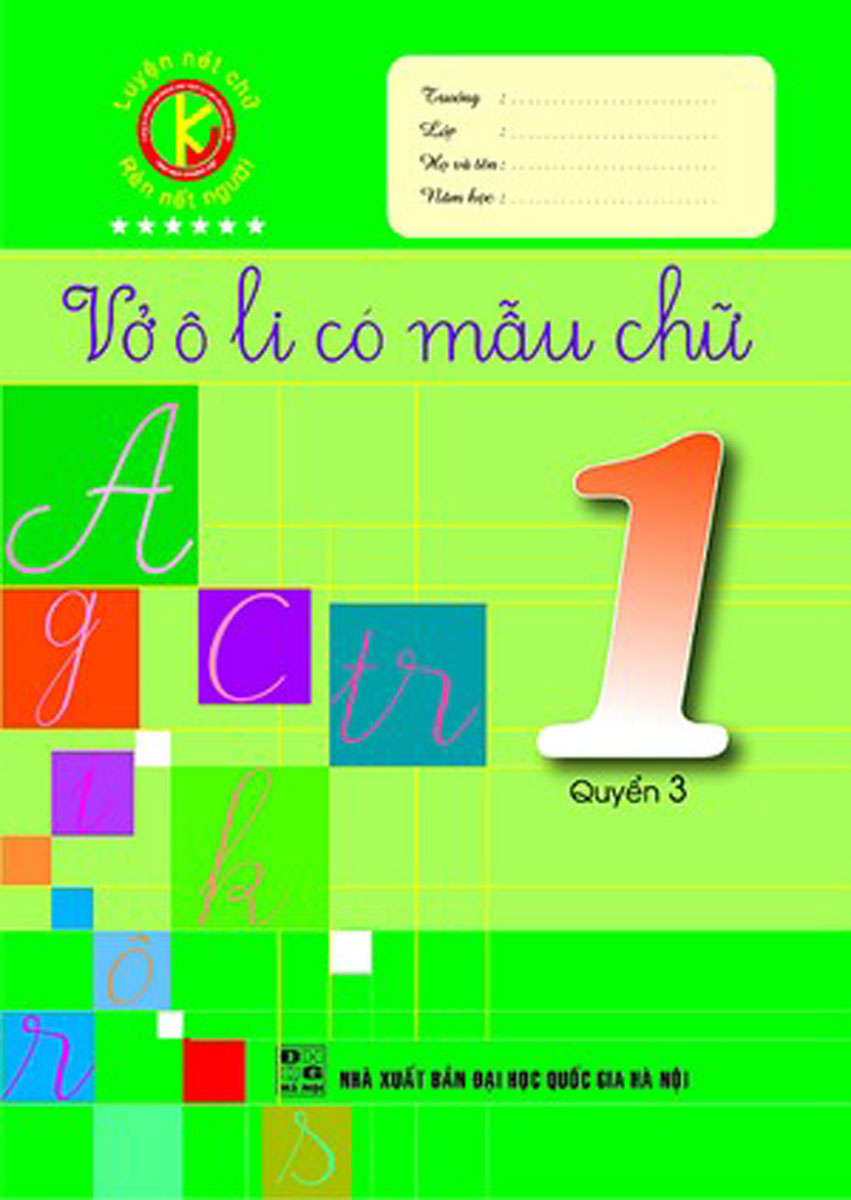 Vở Ô Li Có Mẫu Chữ 1 Quyển 3