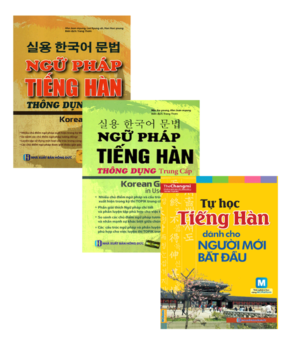 Combo Trọn Bộ Ngữ Pháp Tiếng Hàn Thông Dụng Sơ - Trung Cấp 