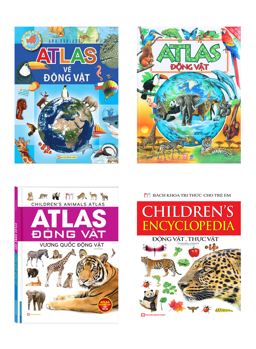 Combo Bộ Sách Atlas Động Vật Hay Nhất Cho Trẻ Từ 6-10 Tuổi