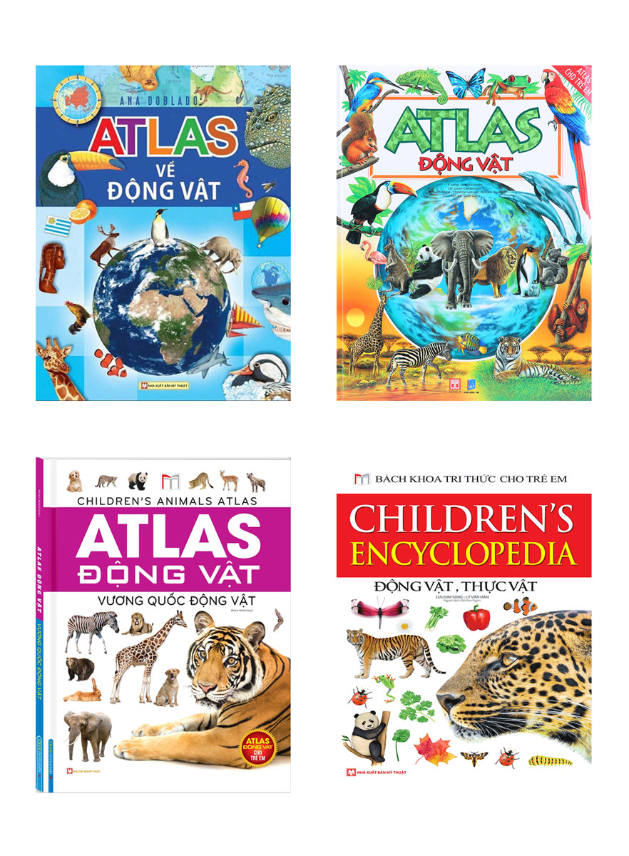 Combo Bộ Sách Atlas Động Vật Hay Nhất Cho Trẻ Từ 6-10 Tuổi