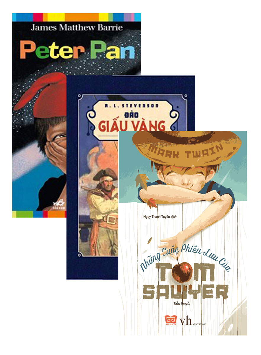 Combo Sách Peter Pan + Đảo Giấu Vàng + Những Cuộc Phiêu Lưu Của Tom Sawyer