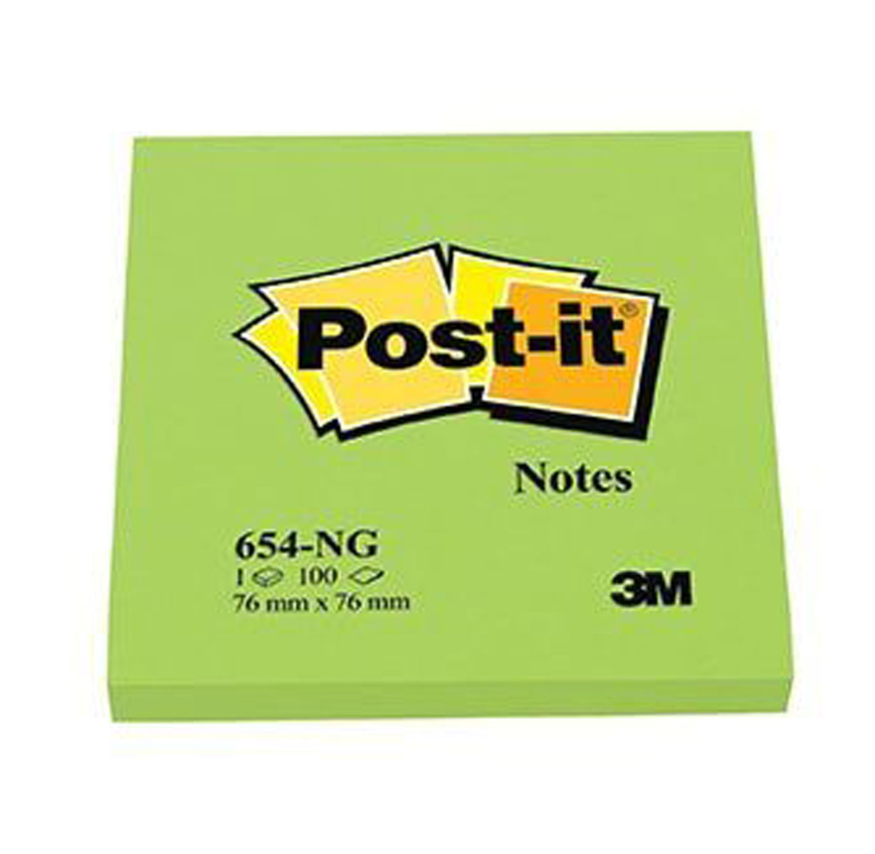 Giấy Notes 3X3 3M 654 Xanh Lá