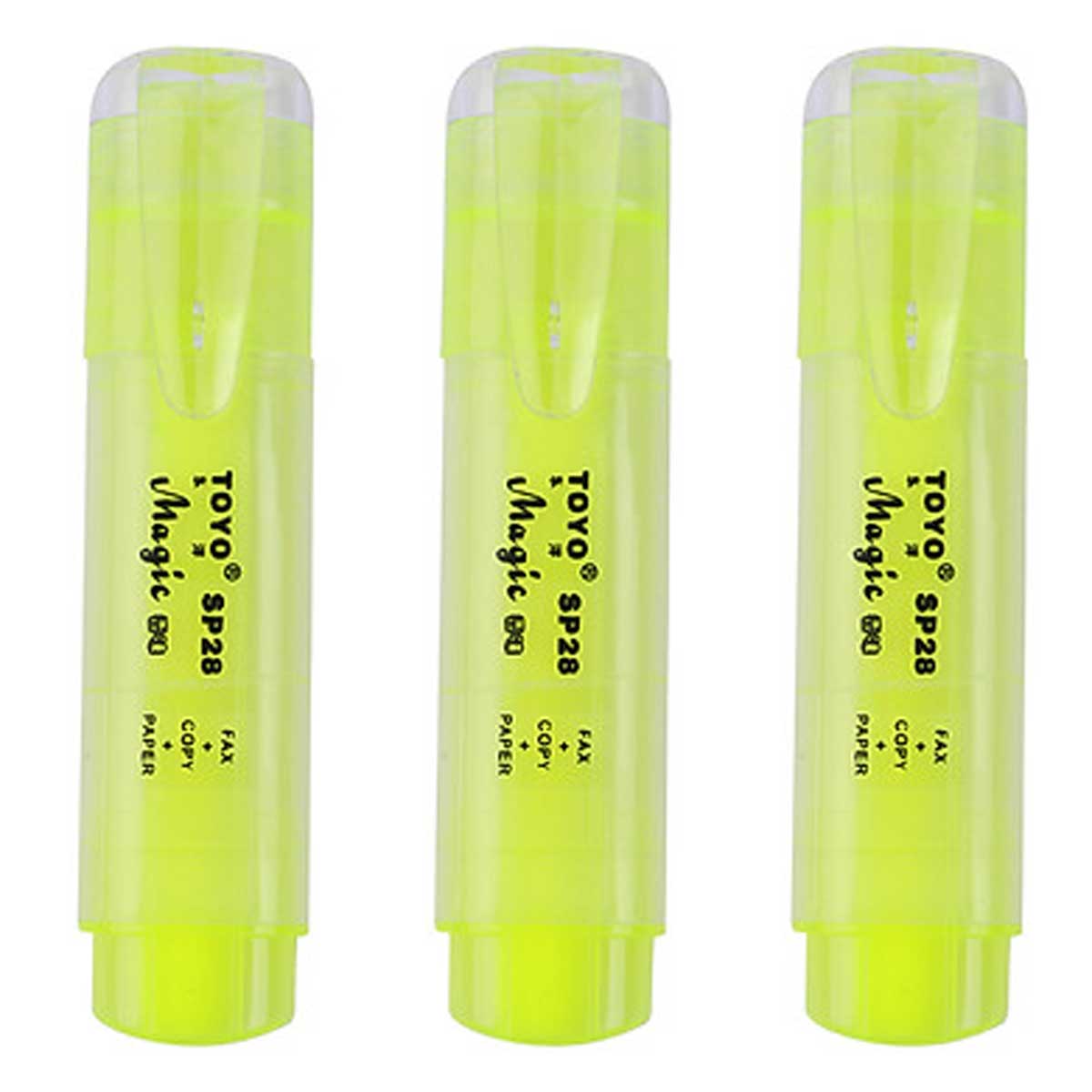 Combo 3 Cây Viết Dạ Quang Toyo - Vàng