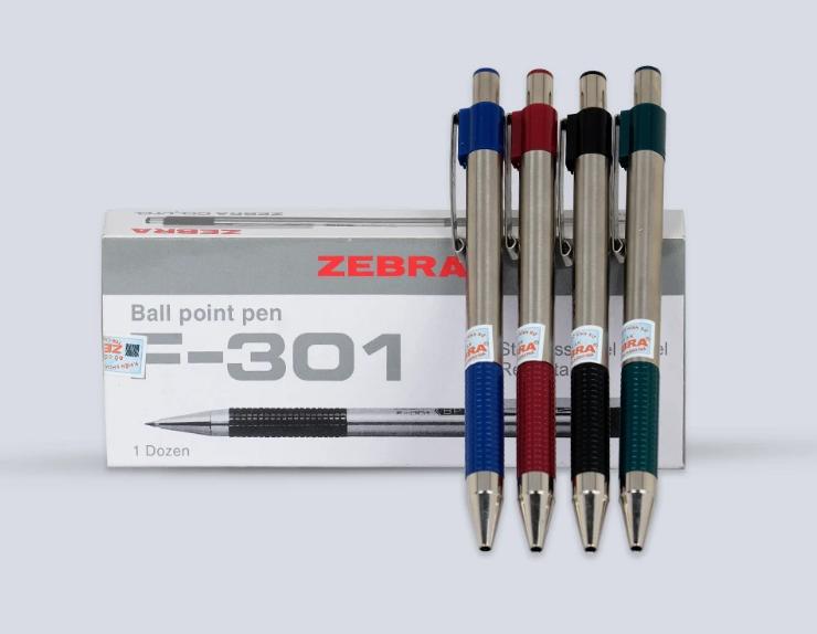 Hộp 12 Bút Zebra F301- Đỏ