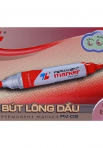 Hộp 10 Bút Lông Dầu Thiên Long PM-09 - Đỏ