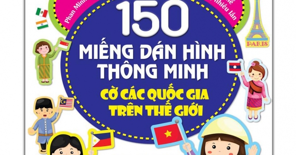 150 Miếng Dán Hình Thông Minh - Cờ Các Quốc Gia Trên Thế Giới