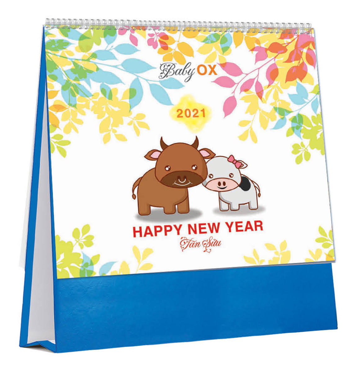Lịch Để Bàn 2021 13 Tờ (24 x 16 Cm) - Sửu Nhi - HT132