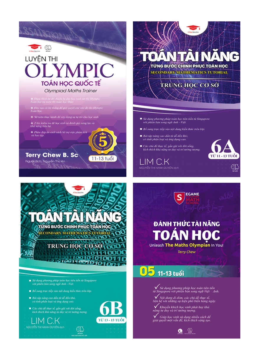 Combo Sách Toán Song Ngữ Singapore (11-15 Tuổi) - Giáo Trình Lớp 7 (Bộ 4 Cuốn)