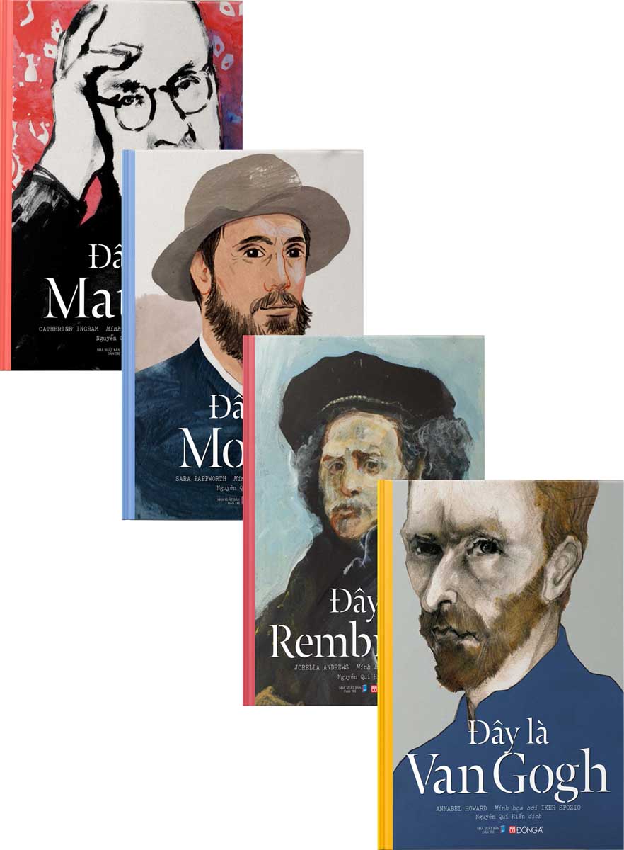 Combo Đây Là - Bộ Sách Kể Chuyện Danh Họa (Matisse+ Monet + Rembrandt + Van Gogh)