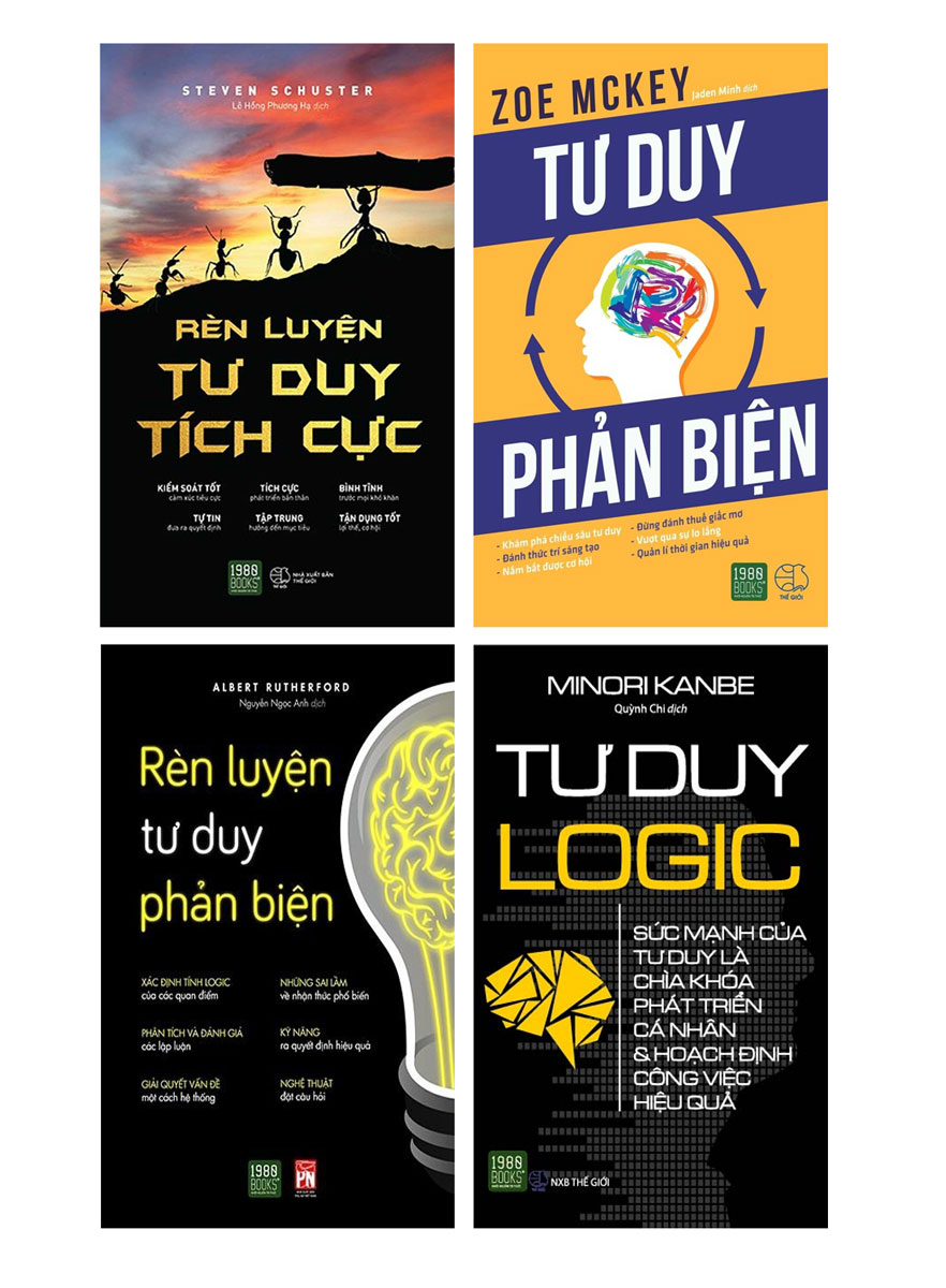 Combo Rèn Luyện Tư Duy Tích Cực + Tư Duy Phản Biện (Zoe Mckey) + Rèn Luyện Tư Duy Phản Biện + Tư Duy Logic (Bộ 4 Cuốn)