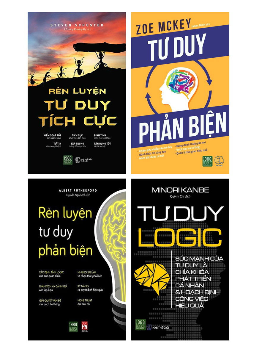 Combo Rèn Luyện Tư Duy Tích Cực + Tư Duy Phản Biện (Zoe McKey) + Rèn Luyện Tư Duy Phản Biện + Tư Duy Logic (Bộ 4 Cuốn)