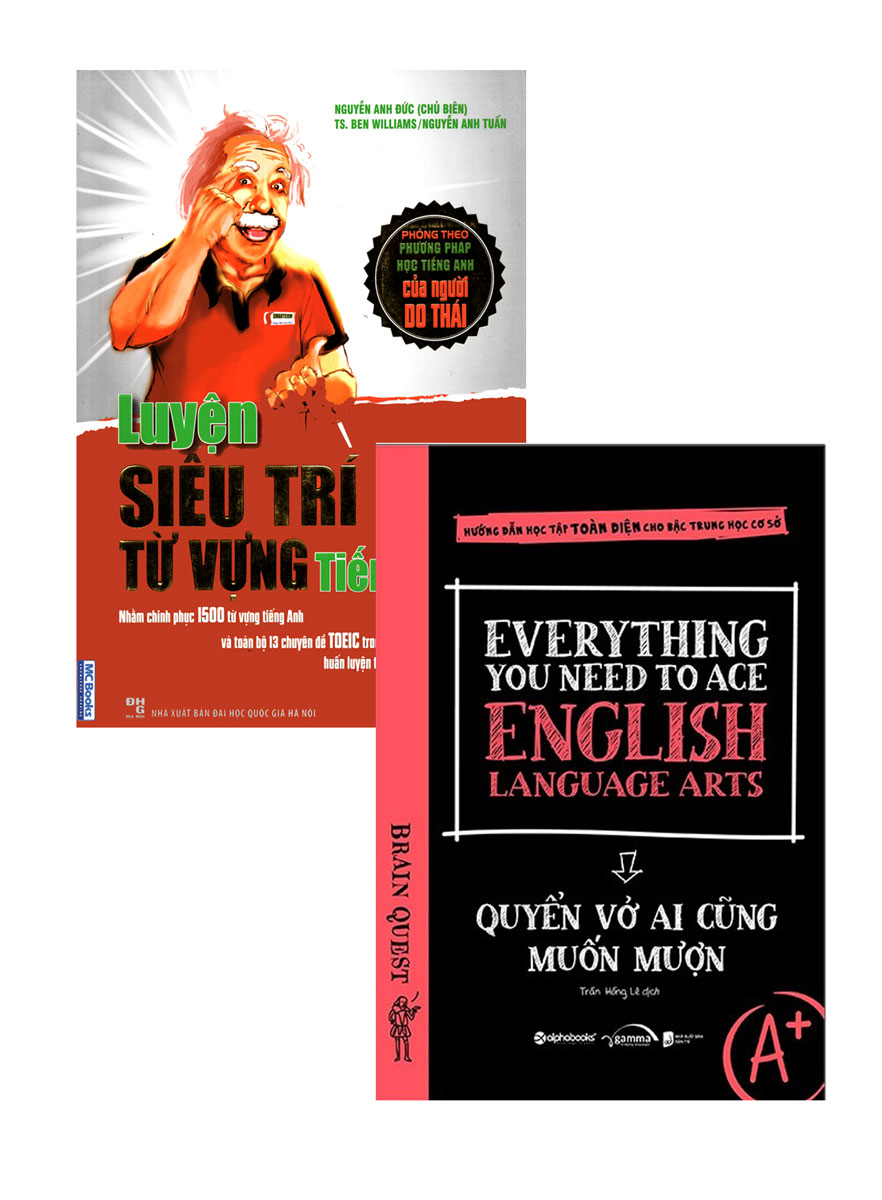 Combo Sách Luyện Siêu Trí Nhớ Từ Vựng Tiếng Anh + Everything You Need To Ace English Language Arts - Quyển Vở Ai Cũng Muốn Mượn