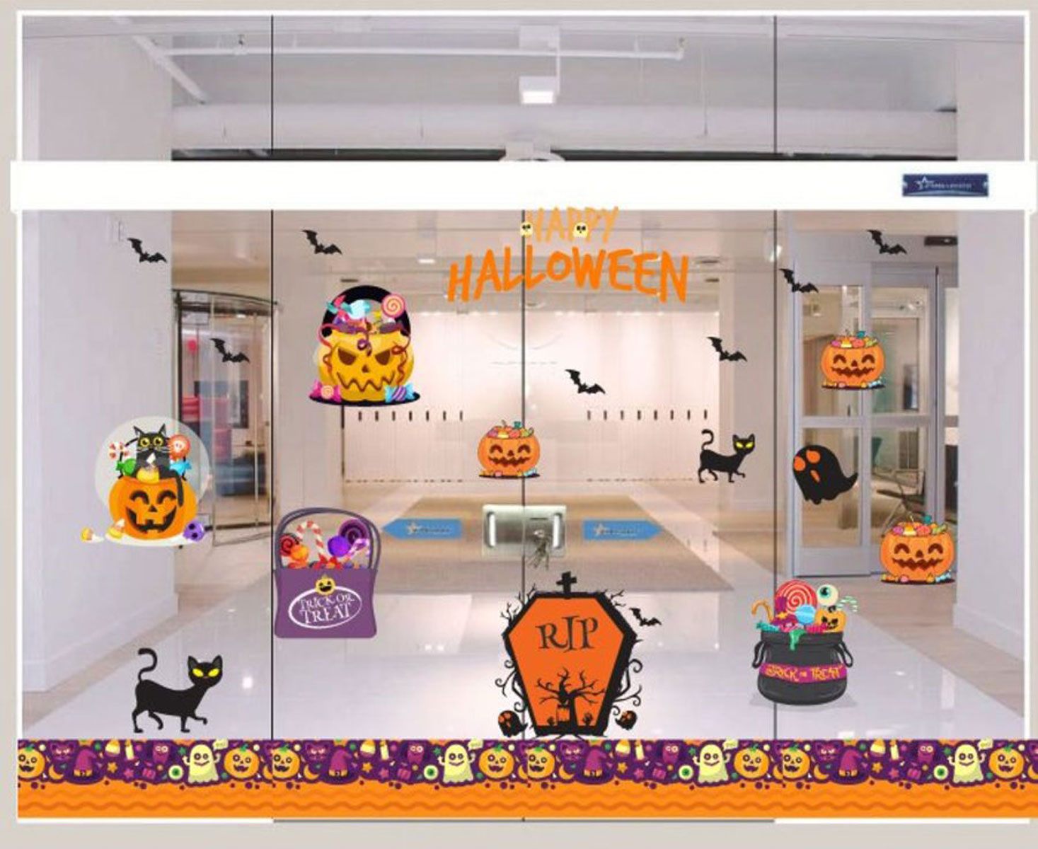 Decal Trang Trí Halloween Rùng Rợn Combo 4