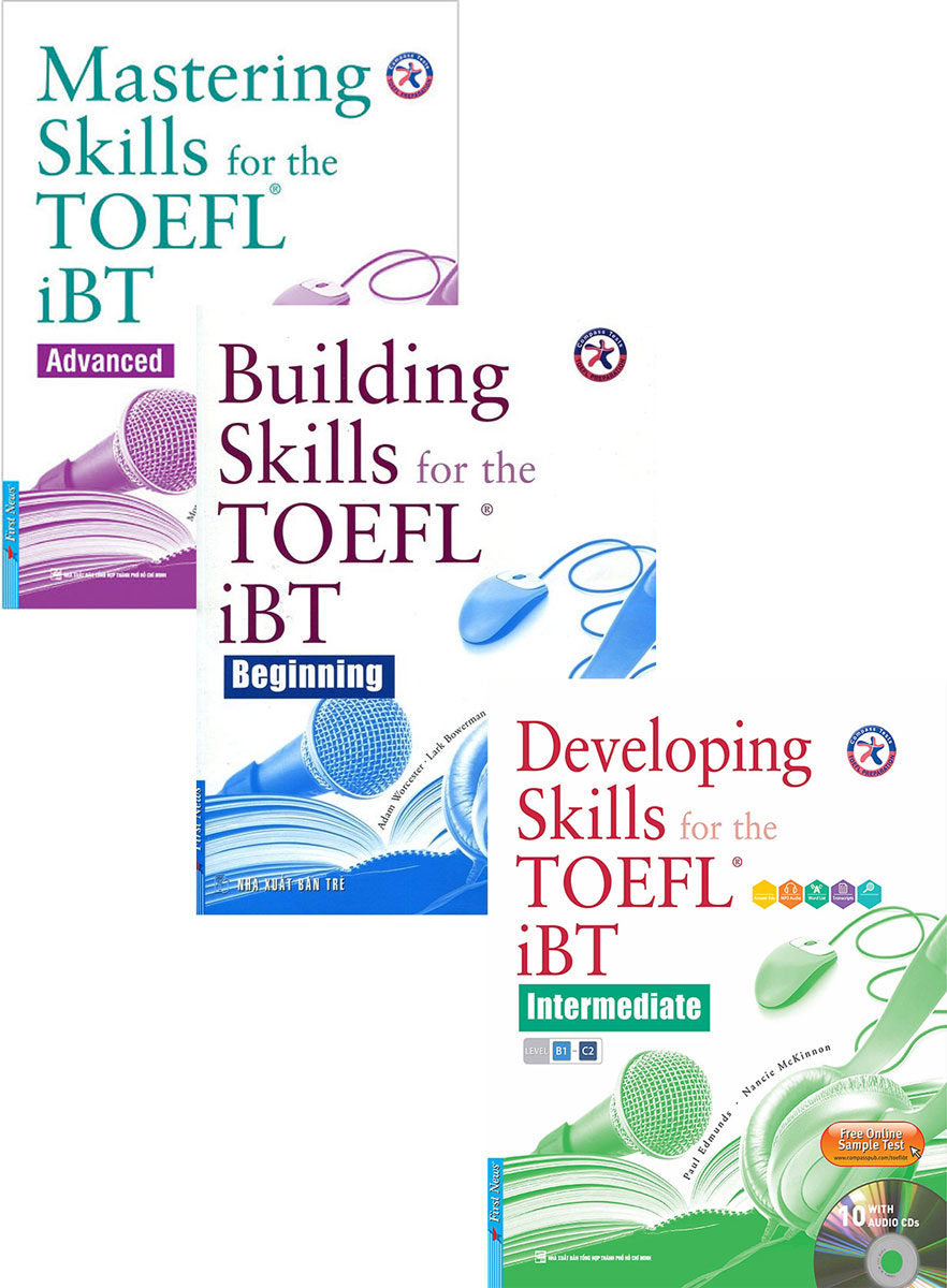 Combo Sách Building, Developing & Mastering Skills For The TOEFL IBT