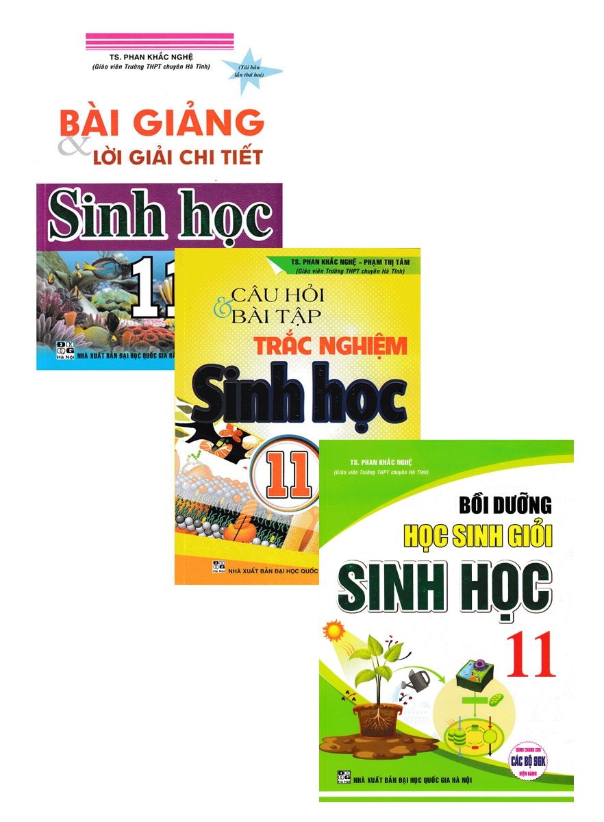 Combo Sách Hay Của Phan Khắc Nghệ: Bồi Dưỡng Học Sinh Giỏi Sinh Học 11 + Bài Giảng Và Lời Giải Chi Tiết Sinh Học 11 + Câu Hỏi Và Bài Tập Trắc Nghiệm Sinh Học 11 (Bộ 3 Cuốn)