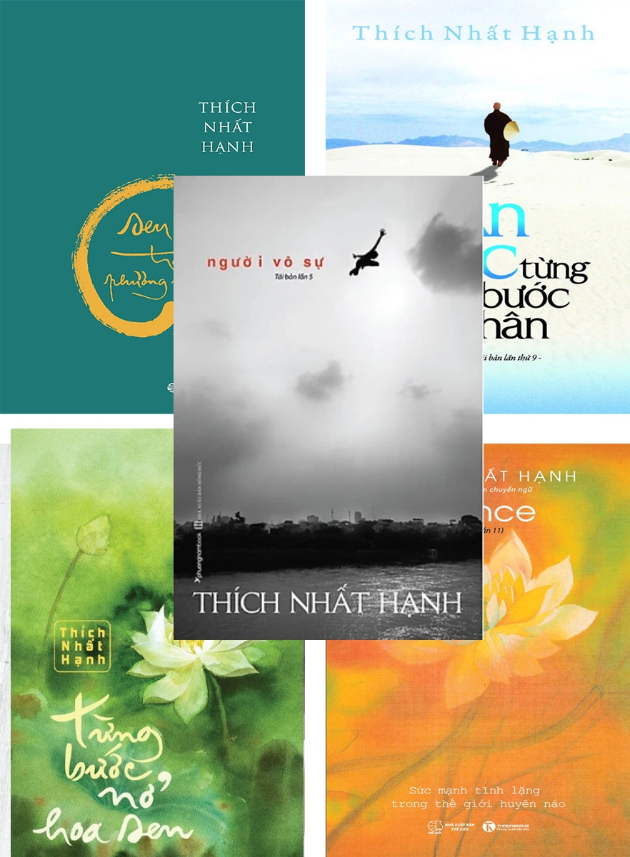 Bộ Sách Hay Của Thích Nhất Hạnh: Người Vô Sự + Tĩnh Lặng + Từng Bước Nở Hoa Sen + An Lạc Từng Bước Chân + Sen Nở Trời Phương Ngoại (5 Cuốn)