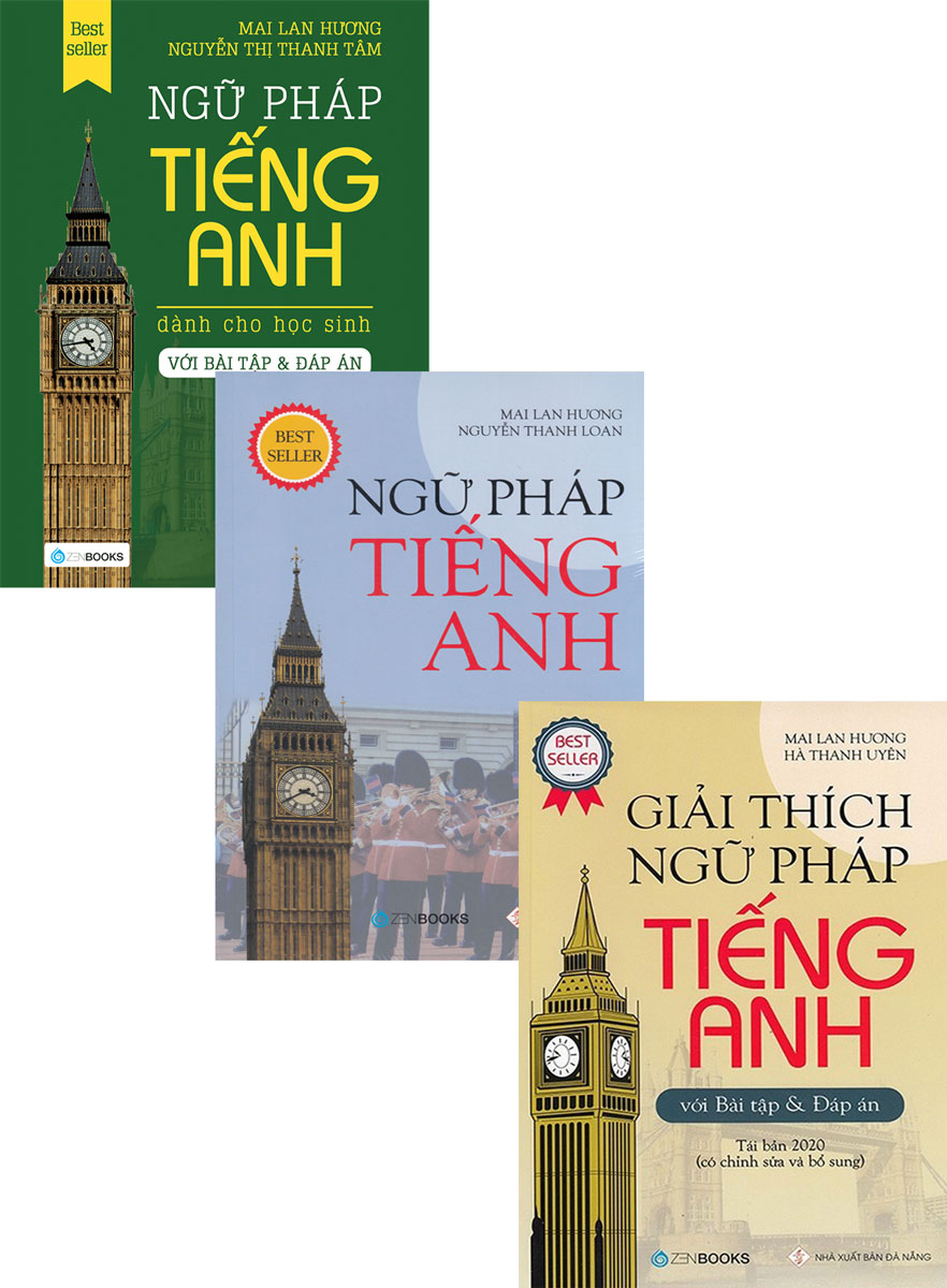 Combo 3 Cuốn Sách Ngữ Pháp Tiếng Anh