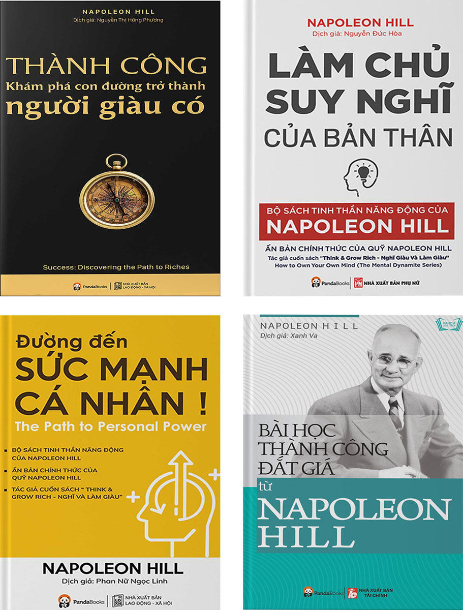 Bộ Sách Hay Của Napoleon Hill: Thành Công Khám Phá Con Đường Trở Thành Người Giàu Có + Đường Đến Sức Mạnh Cá Nhân + Làm Chủ Suy Nghĩ Của Bản Thân + Những Bài Học Thành Công Đắt Giá Từ Napoleon Hill (4 Cuốn)