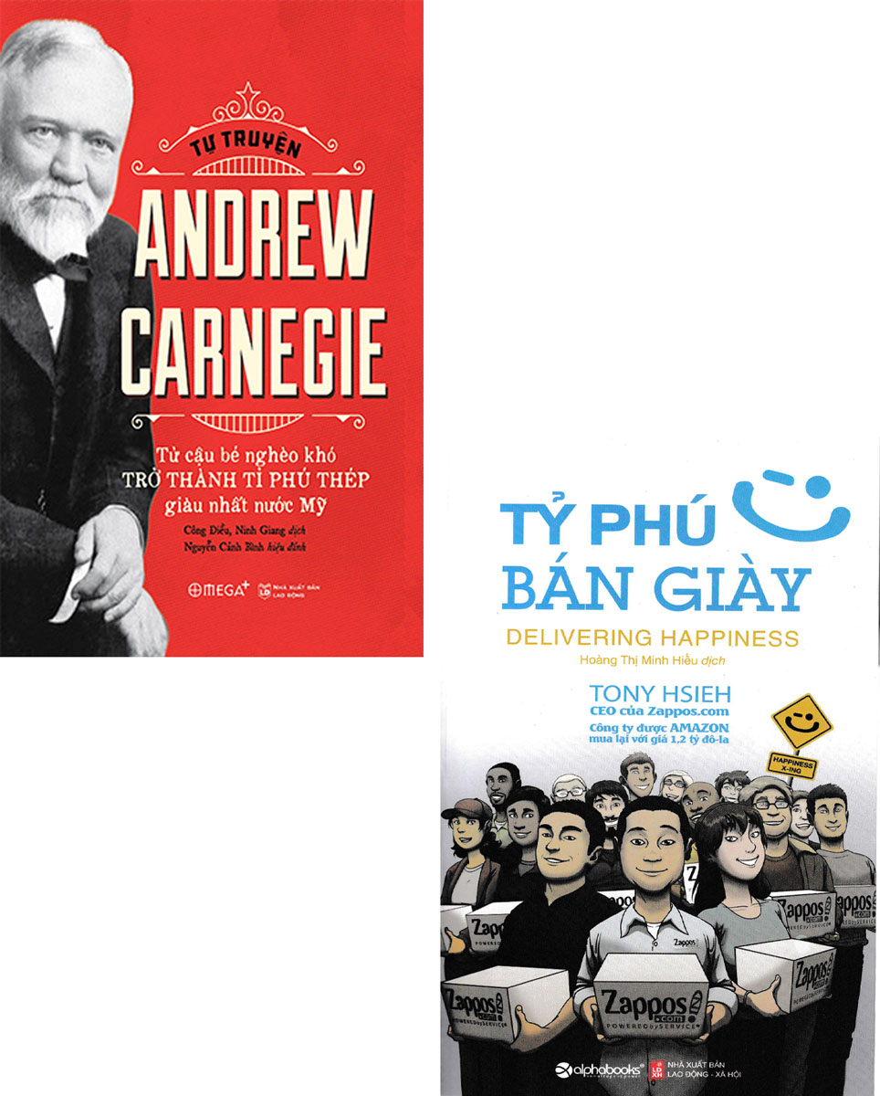 Combo Tự Truyện Andrew Carnegie - Từ Cậu Bé Nghèo Khó Trở Thành Tỷ Phú Thép Giàu Nhất Nước Mỹ + Tỷ Phú Bán Giày (Bộ 2 Cuốn)