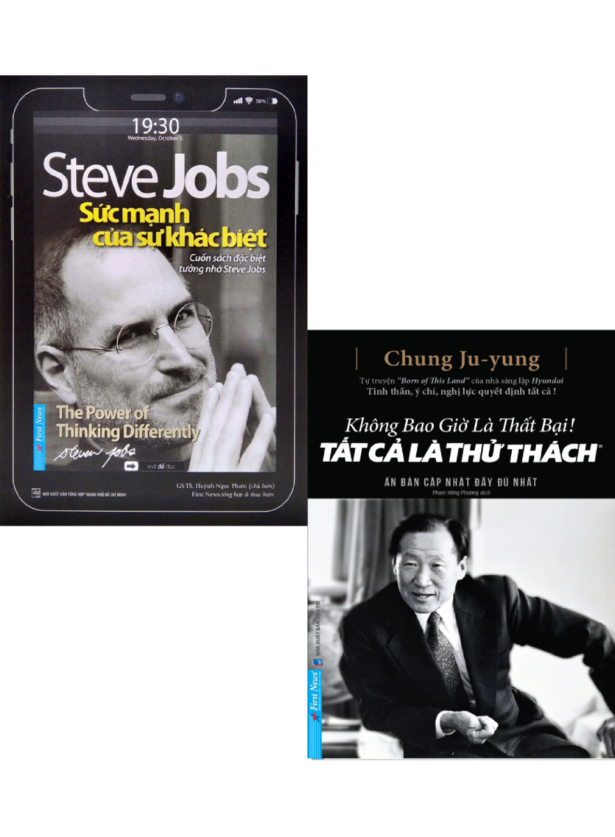 Combo Không Bao Giờ Là Thất Bại, Tất Cả Là Thử Thách + Steve Jobs - Sức Mạnh Của Sự Khác Biệt (Bộ 2 Cuốn)