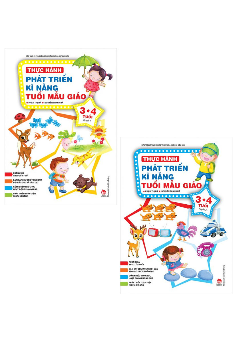 Combo Thực Hành Phát Triển Kĩ Năng Tuổi Mẫu Giáo (3 + 4 Tuổi)