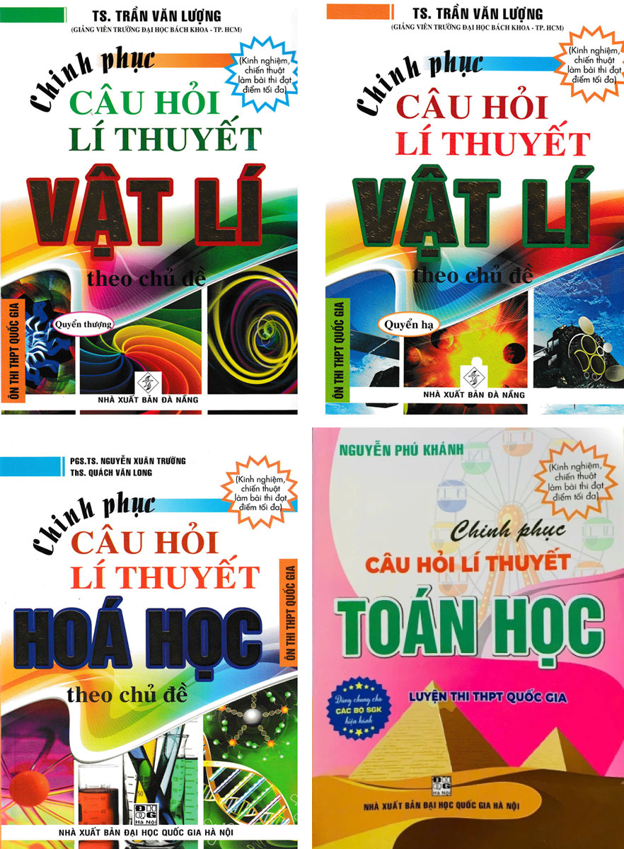 Combo Chinh Phục Câu Hỏi Lý Thuyết Vật Lý - Hóa Học - Toán Học Theo Chủ Đề (4 Cuốn)