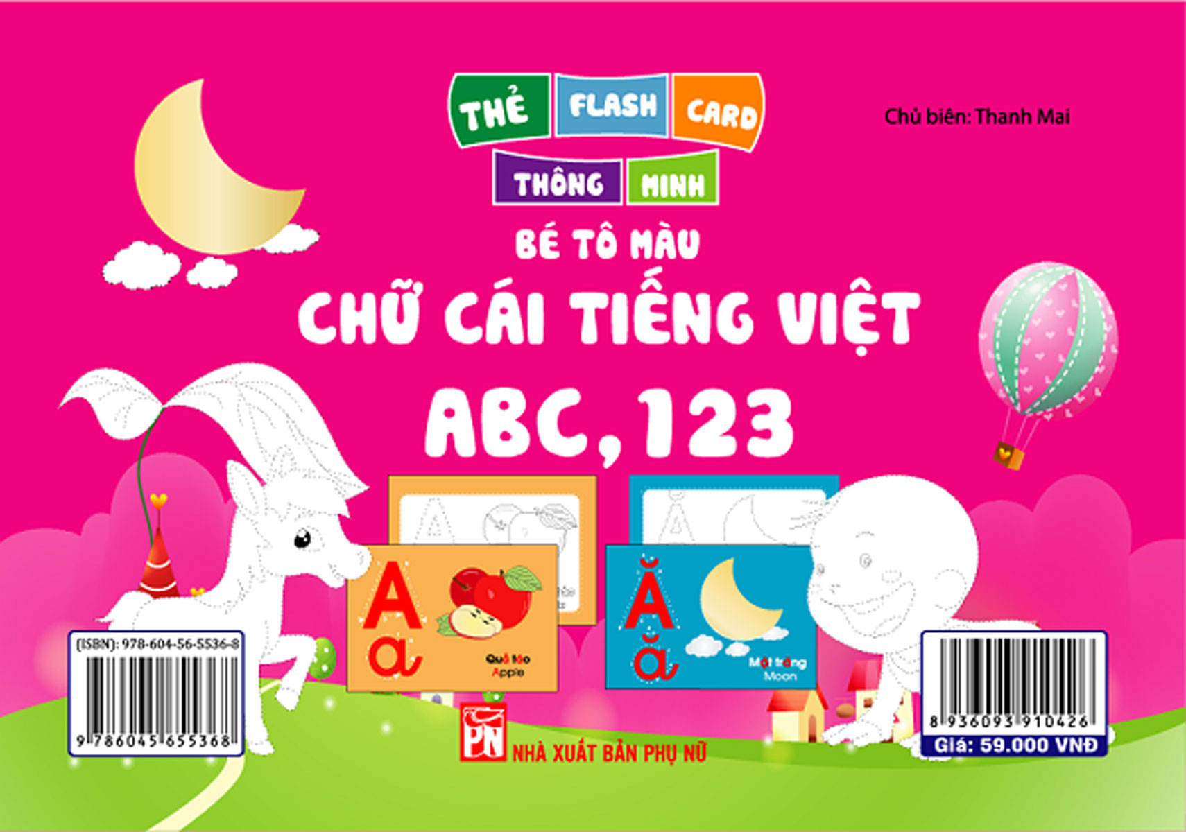 Thẻ Flashcard Thông Minh - Bé Tô Màu Chữ Cái Tiếng Việt ABC, 123