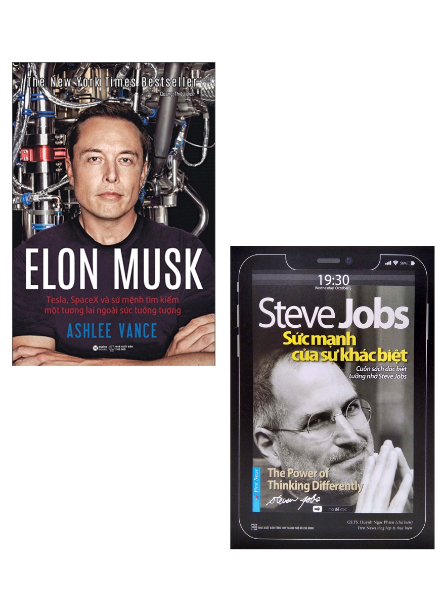 Combo Steve Jobs - Sức Mạnh Của Sự Khác Biệt + Elon Musk (Bộ 2 Cuốn)