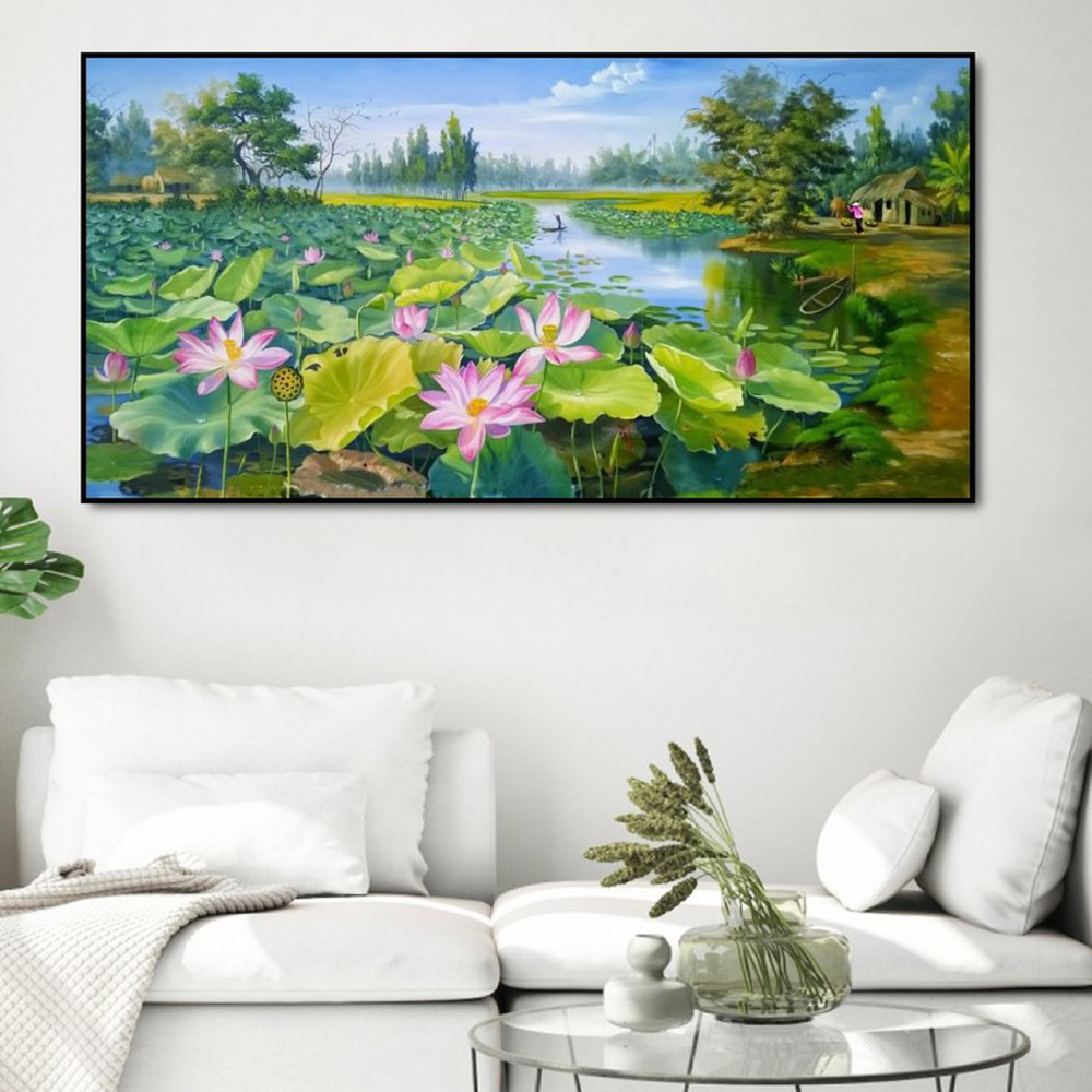 Tranh Treo Tường Hồ Sen Quê Nhà 2
