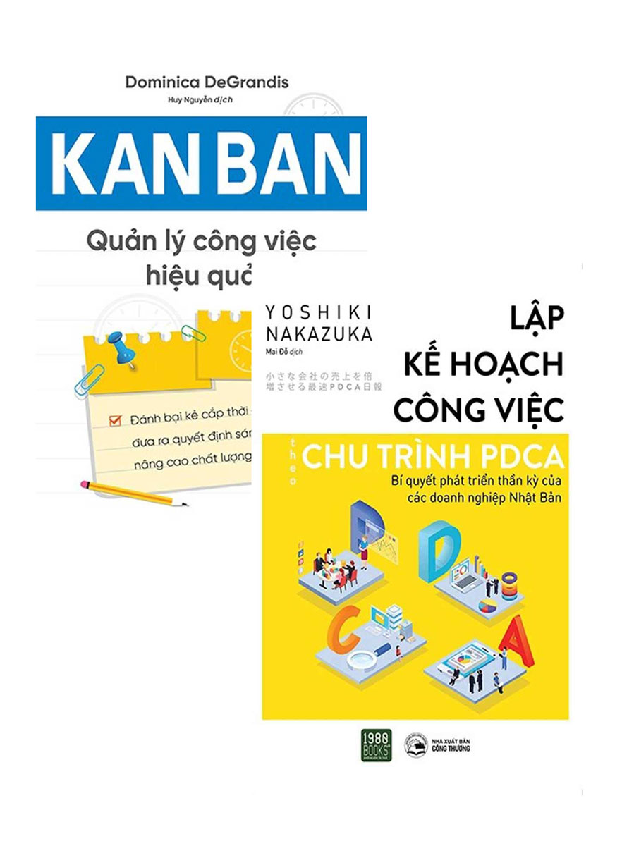Combo Kanban - Quản Lý Công Việc Hiệu Quả + Lập Kế Hoạch Công Việc Theo Chu Trình PDCA - Bí Quyết Phát Triển Thần Kỳ Của Các Doanh Nghiệp Nhật Bản (Bộ 2 Cuốn)