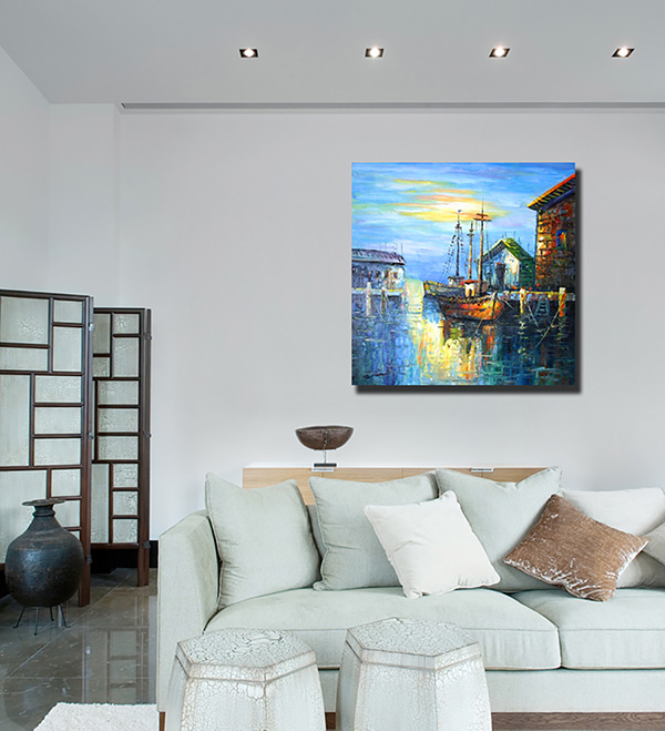 Tranh Treo Tường Phong Cảnh Thuyền Và Biển