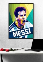 Tranh Treo Tường Cầu Thủ Bóng Đá Lionel Messi Mẫu 3