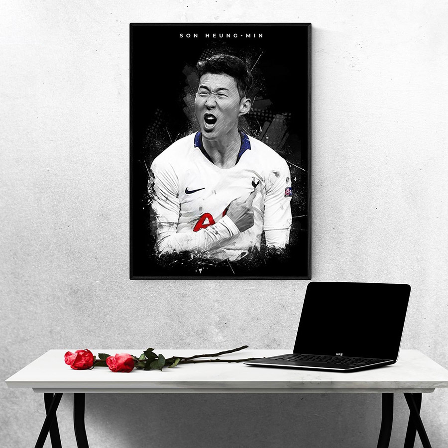 Tranh Treo Tường Cầu Thủ Bóng Đá Son Heung - Min