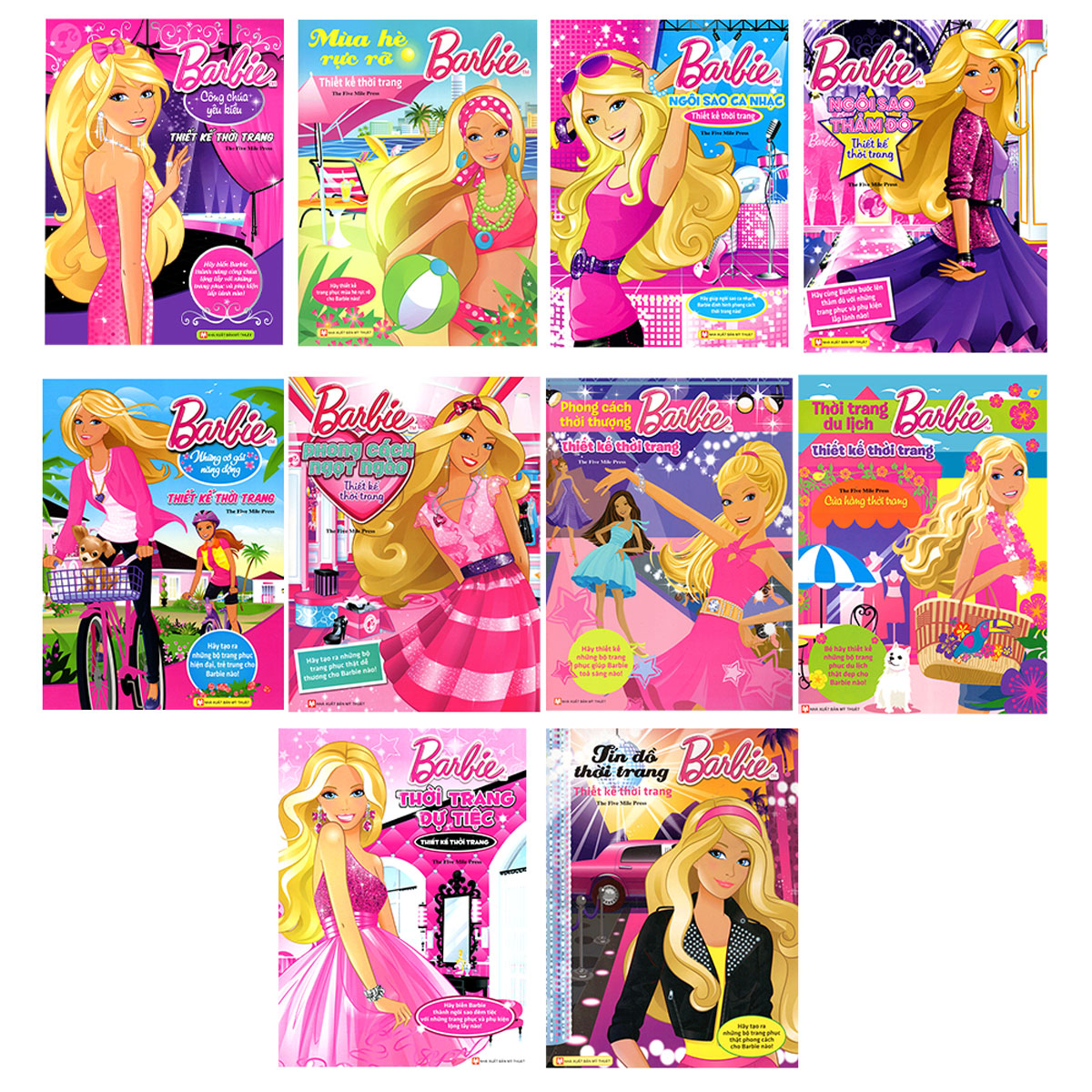 Combo Barbie Thiết Kế Thời Trang (Bộ 10 Cuốn)