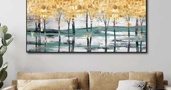 Tranh Treo Tường Rừng Cây Lá Vàng 2