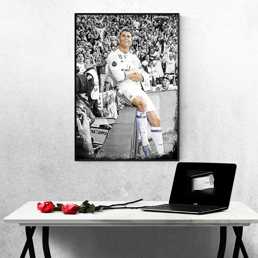 Tranh Treo Tường Cầu Thủ Bóng Đá Cristiano Ronaldo Mẫu 21