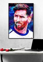 Tranh Treo Tường Cầu Thủ Bóng Đá Lionel Messi Mẫu 12