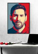 Tranh Treo Tường Cầu Thủ Bóng Đá Lionel Messi Mẫu 6
