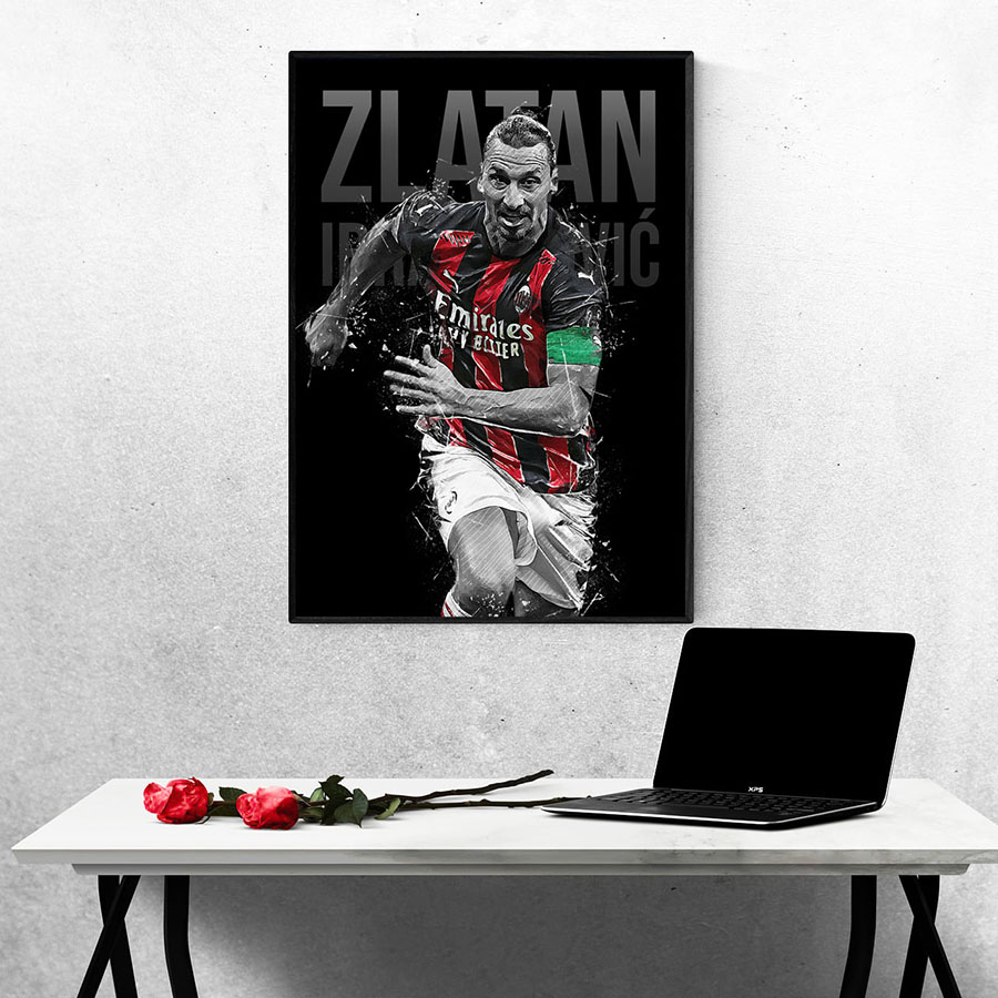 Tranh Treo Tường Cầu Thủ Bóng Đá Zlatan Ibrahimovic Mẫu 4