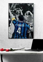 Tranh Treo Tường Cầu Thủ Bóng Đá Javier Zanetti Mẫu 02