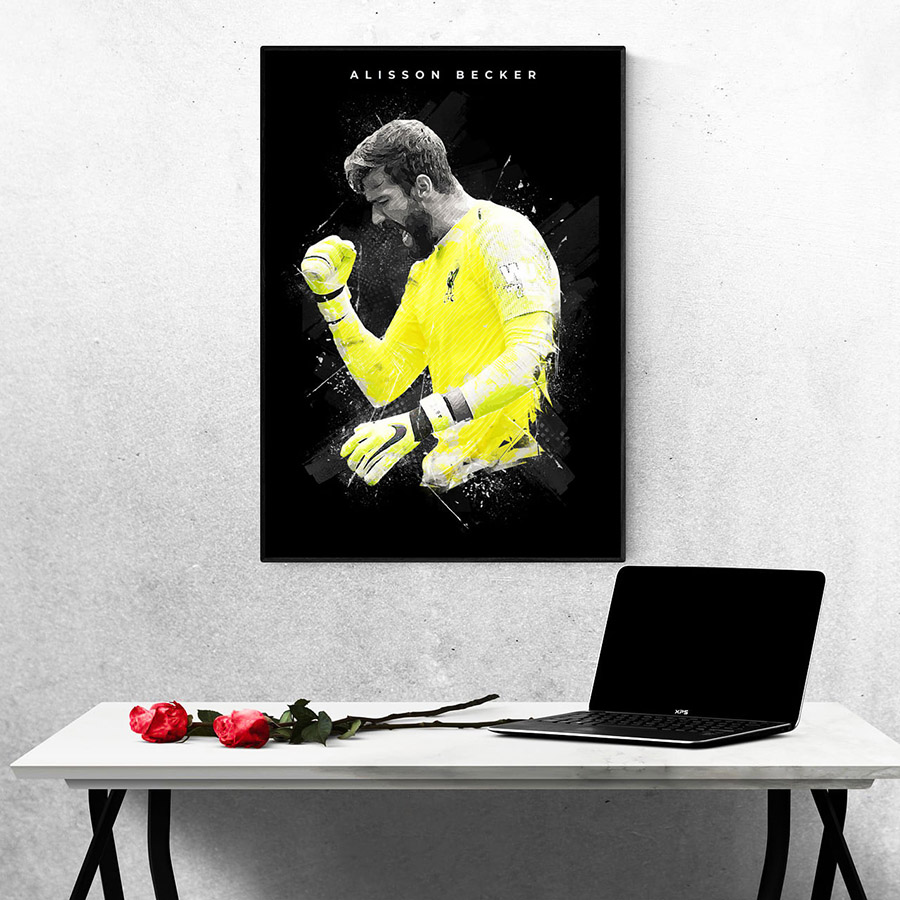 Tranh Treo Tường Cầu Thủ Bóng Đá Alisson Becker