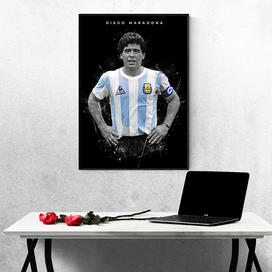 Tranh Treo Tường Cầu Thủ Bóng Đá Diego Maradona