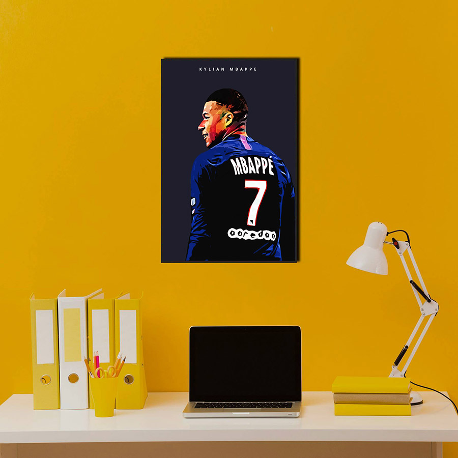 Tranh Treo Tường Cầu Thủ Bóng Đá Kylian Mbappé Mẫu 02