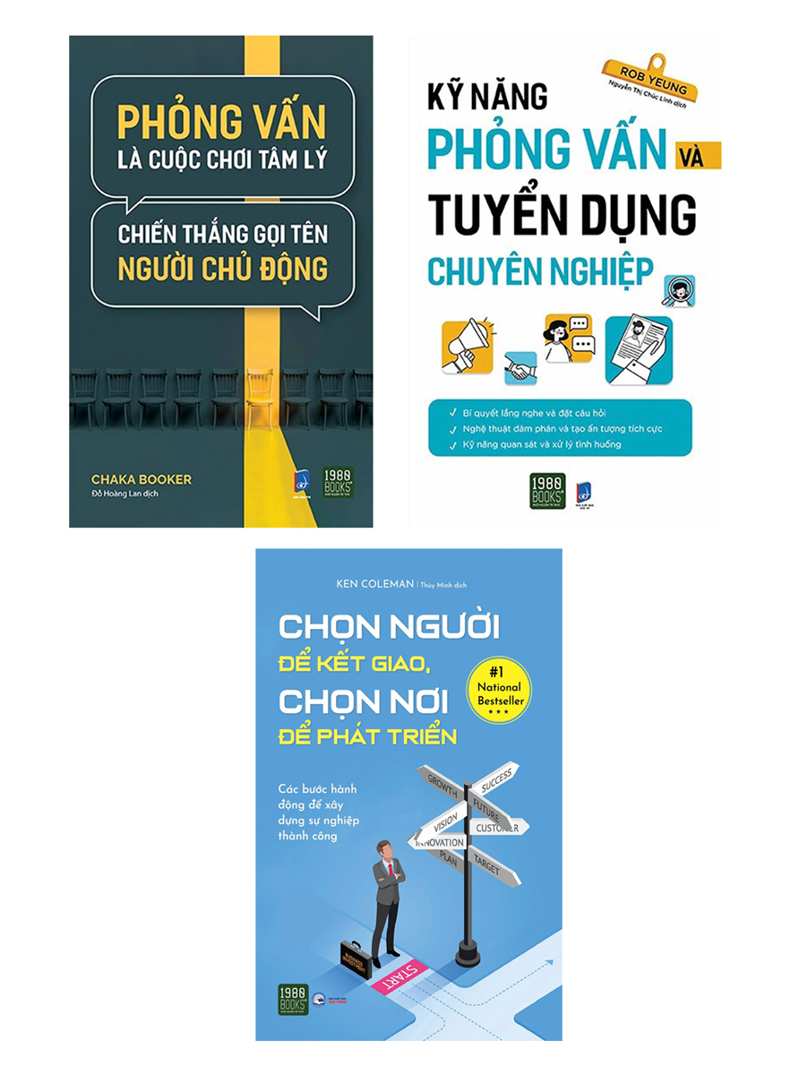 Combo Bộ Sách Bí Quyết Lắng Nghe Và Đặt Câu Hỏi Cho Nhà Tuyển Dụng (Bộ 3 Quyển)