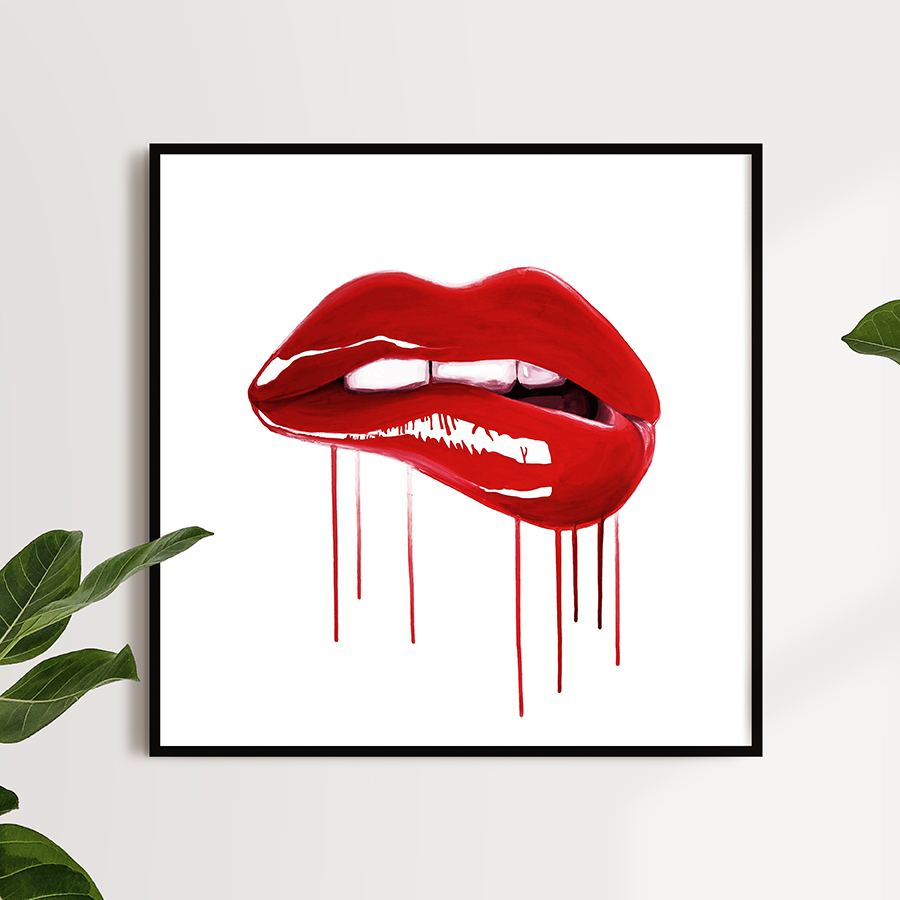 Tranh Treo Tường Phong Cách Pop Art Lips