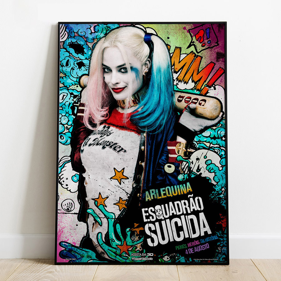 Tranh Treo Tường Phong Cách Pop Art Harley Quinn
