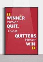 Tranh Canvas Treo Tường Winner Never Quit - Quitters Never Win