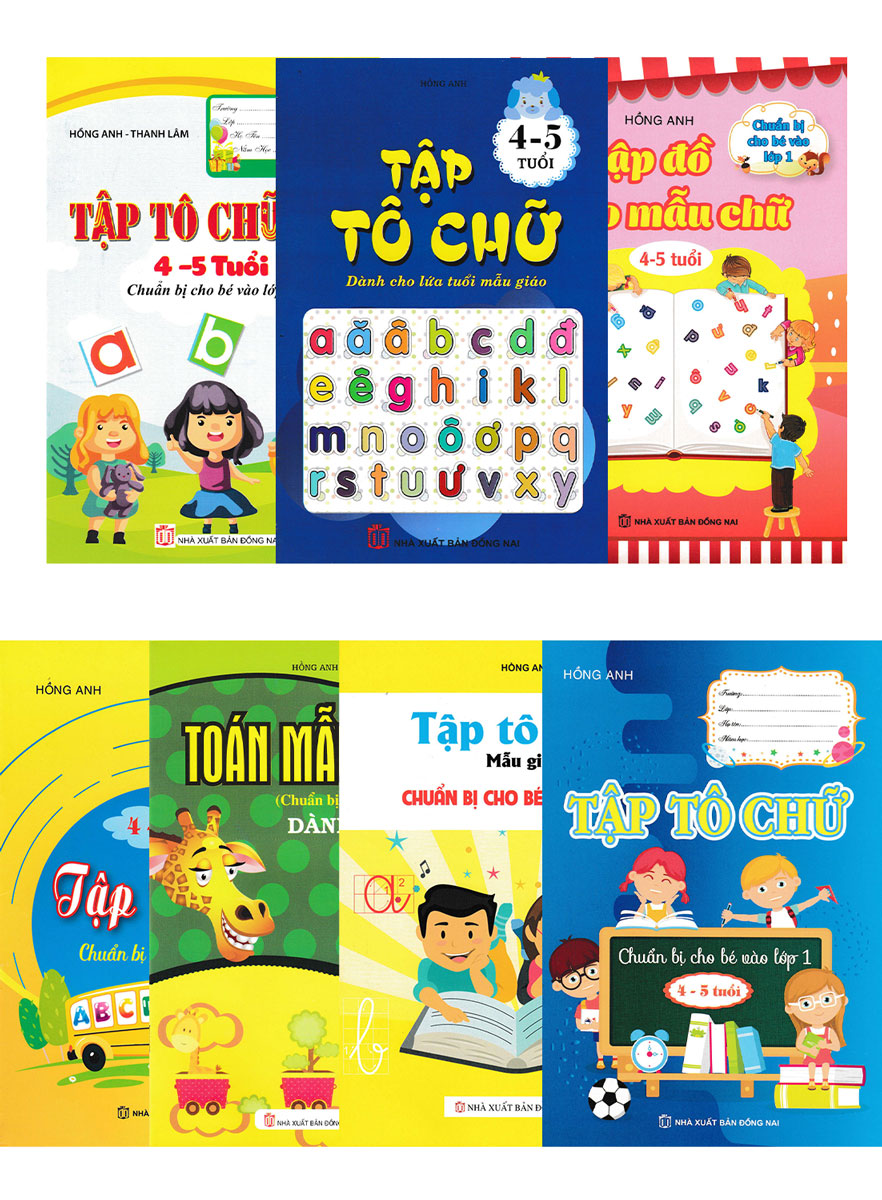 Combo Chuẩn Bị Cho Bé Vào Lớp 1 Dành Cho Bé 4 - 5 Tuổi (Bộ 7 Cuốn)