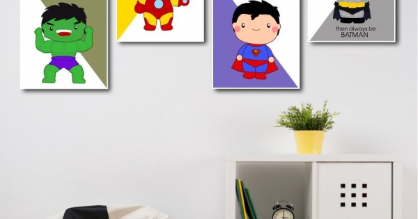 Tranh Canvas Treo Tường Siêu Anh Hùng