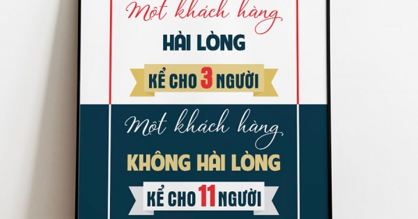 Tranh Canvas Treo Tường Một Khách Hàng Hài Lòng Kể Cho 3 Người Một Khách Hàng Không Hài Lòng Kể Cho 11 Người